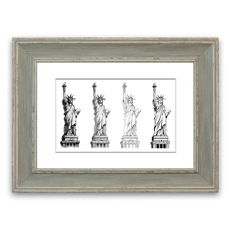 East Urban Home 'Statue of Liberty' Picture Frame Graphic Art Print